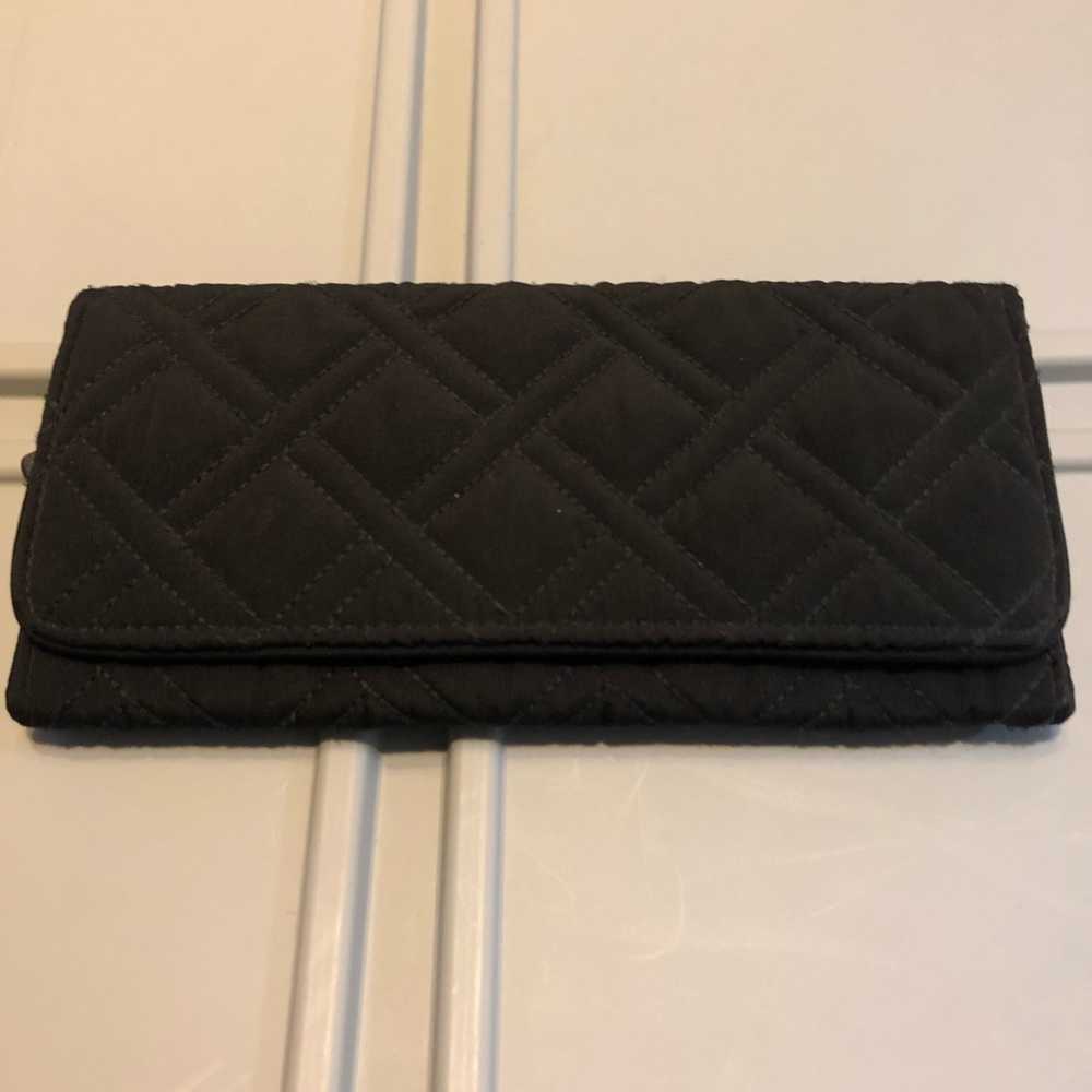 Vera Bradley Trifold Wallet- Black